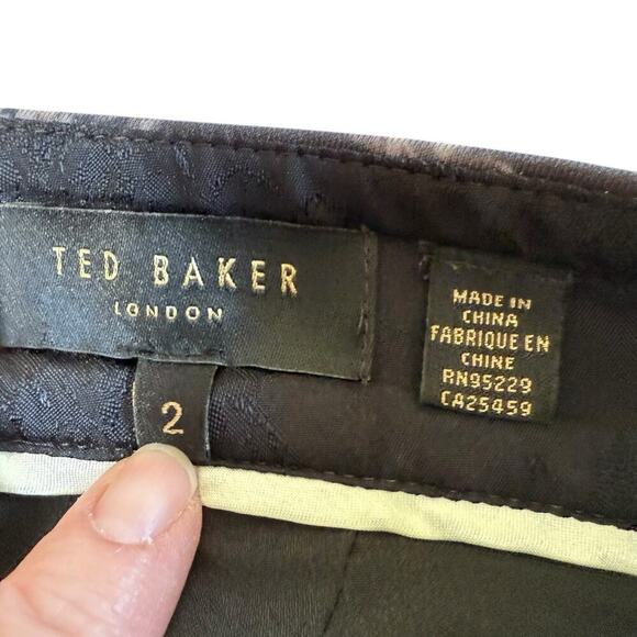 Ted Baker Tuella Opulent Fauna Hi-Lo Pencil Skirt US Size 6 Black Classic $209 - Picture 3 of 7